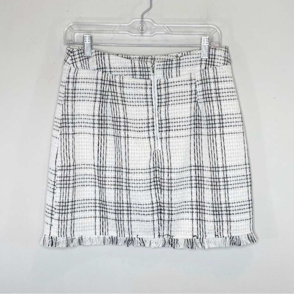 EUC Aqua White & Black Tweed Mini Skirt size M - Picture 5 of 5